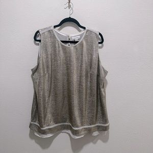 Calvin Klein Woman Shimmer Sleeveless Top